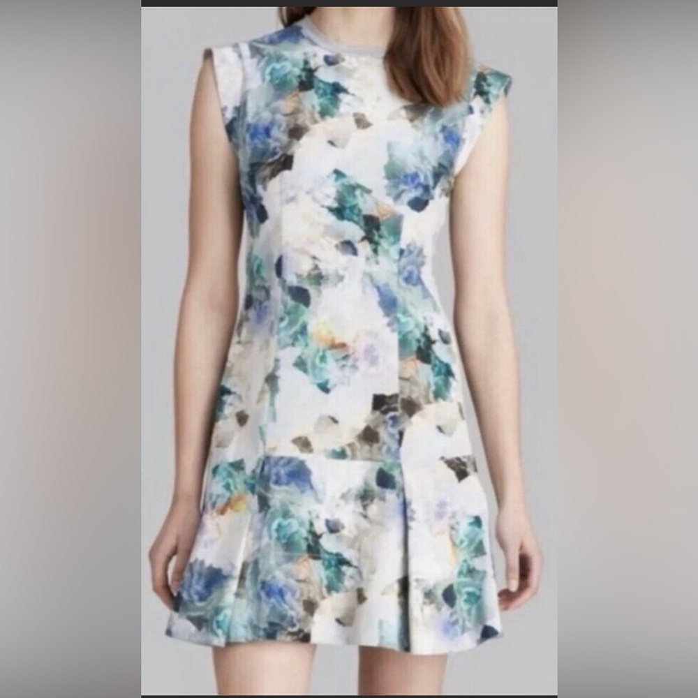 Rebecca Taylor Derby cotton  Enchanted Garden print dress spring colors size 2